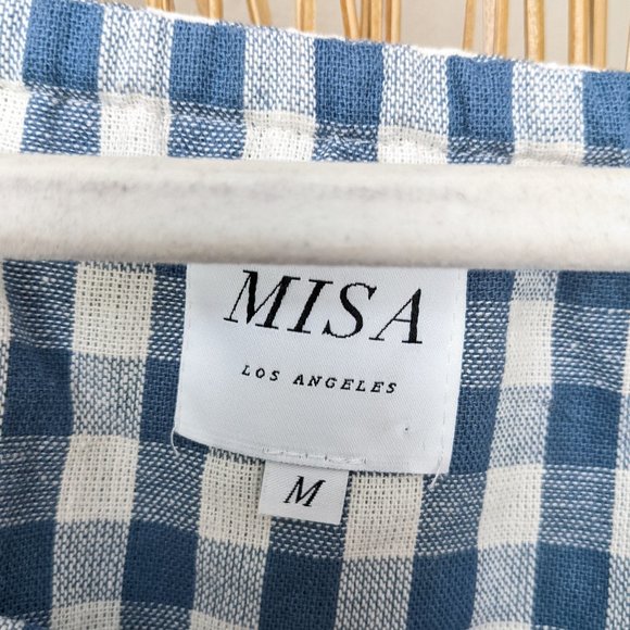 Misa Los Angeles Blue and White Gingham Mini Dress - Picture 5 of 10